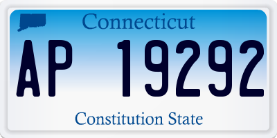 CT license plate AP19292