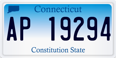 CT license plate AP19294