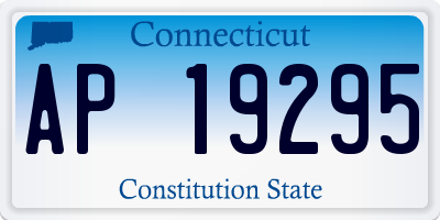 CT license plate AP19295