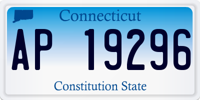 CT license plate AP19296