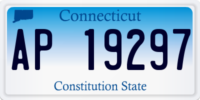 CT license plate AP19297