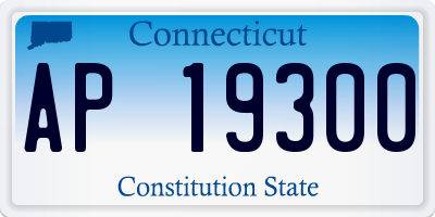 CT license plate AP19300