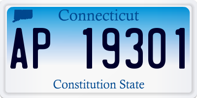CT license plate AP19301