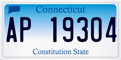 CT license plate AP19304