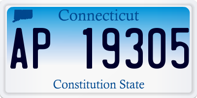 CT license plate AP19305