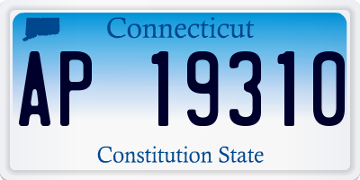 CT license plate AP19310
