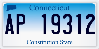 CT license plate AP19312