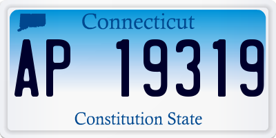 CT license plate AP19319