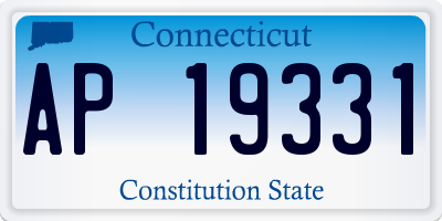 CT license plate AP19331