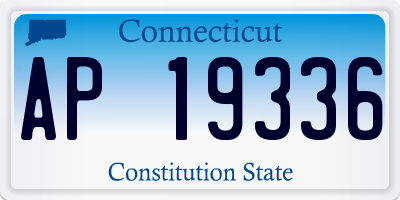 CT license plate AP19336