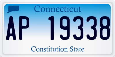 CT license plate AP19338