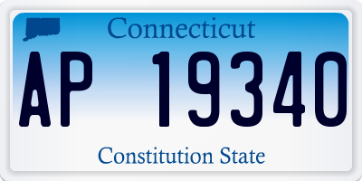 CT license plate AP19340