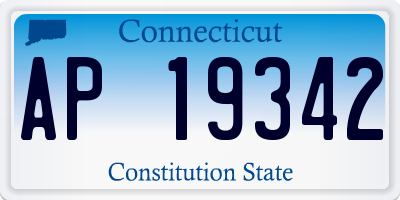 CT license plate AP19342
