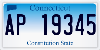 CT license plate AP19345