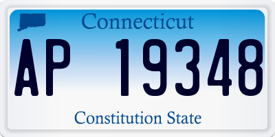 CT license plate AP19348