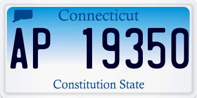 CT license plate AP19350