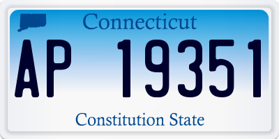 CT license plate AP19351