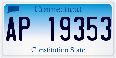 CT license plate AP19353
