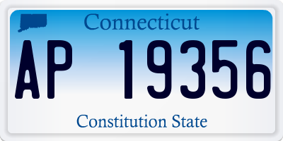 CT license plate AP19356