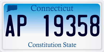 CT license plate AP19358