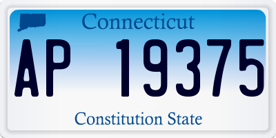 CT license plate AP19375