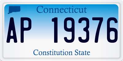 CT license plate AP19376