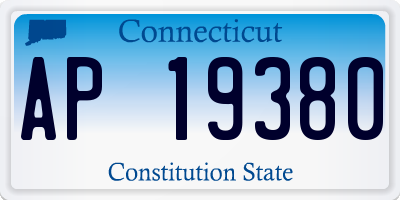 CT license plate AP19380