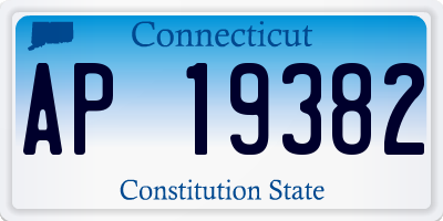 CT license plate AP19382