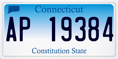 CT license plate AP19384