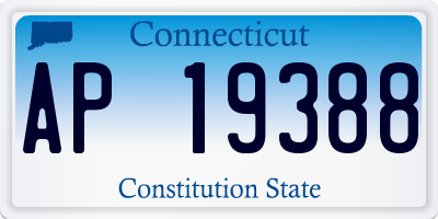 CT license plate AP19388