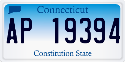 CT license plate AP19394