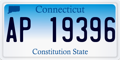 CT license plate AP19396
