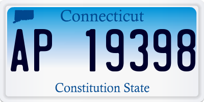 CT license plate AP19398
