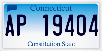 CT license plate AP19404