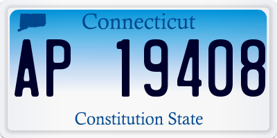 CT license plate AP19408