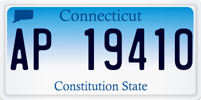 CT license plate AP19410