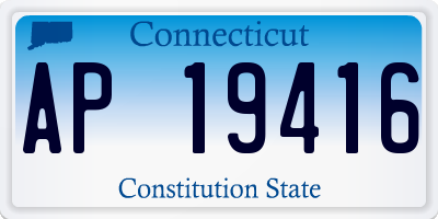 CT license plate AP19416