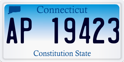 CT license plate AP19423