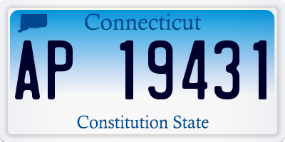 CT license plate AP19431