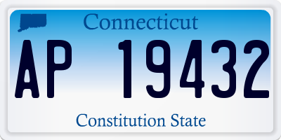 CT license plate AP19432