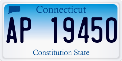 CT license plate AP19450