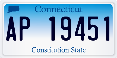 CT license plate AP19451
