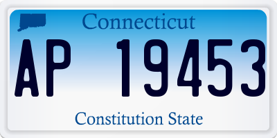 CT license plate AP19453