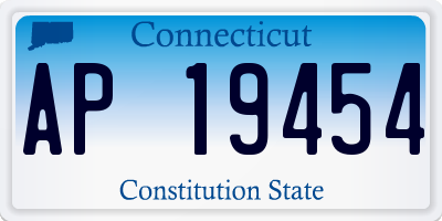 CT license plate AP19454