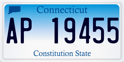 CT license plate AP19455