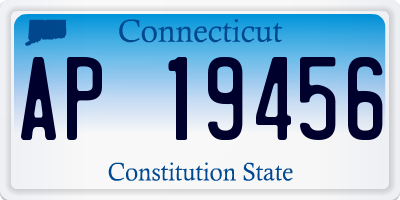 CT license plate AP19456