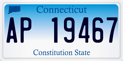 CT license plate AP19467