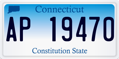 CT license plate AP19470