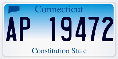 CT license plate AP19472
