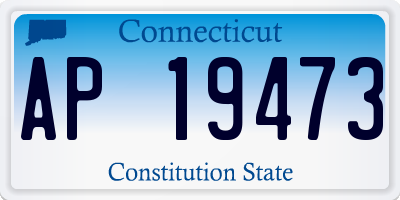 CT license plate AP19473